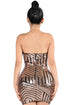 Rose Black Sequined Strapless Nightclub Dress
